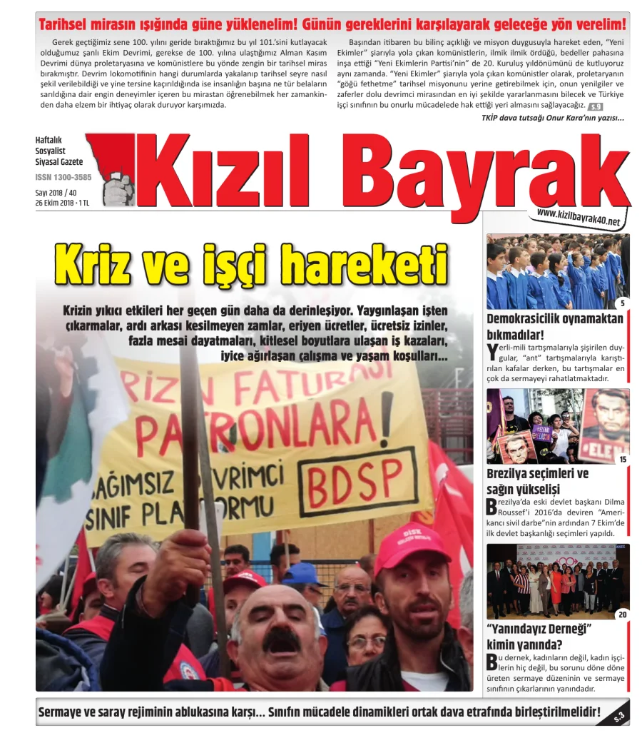 Yıl 2018 Sayı 40 26 Ekim kitap kapağı
