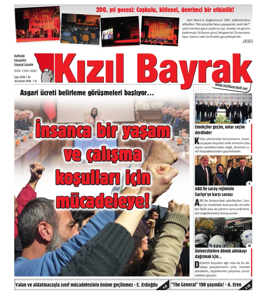 Yıl 2018 Sayı 45 30 Kasim kitap kapağı