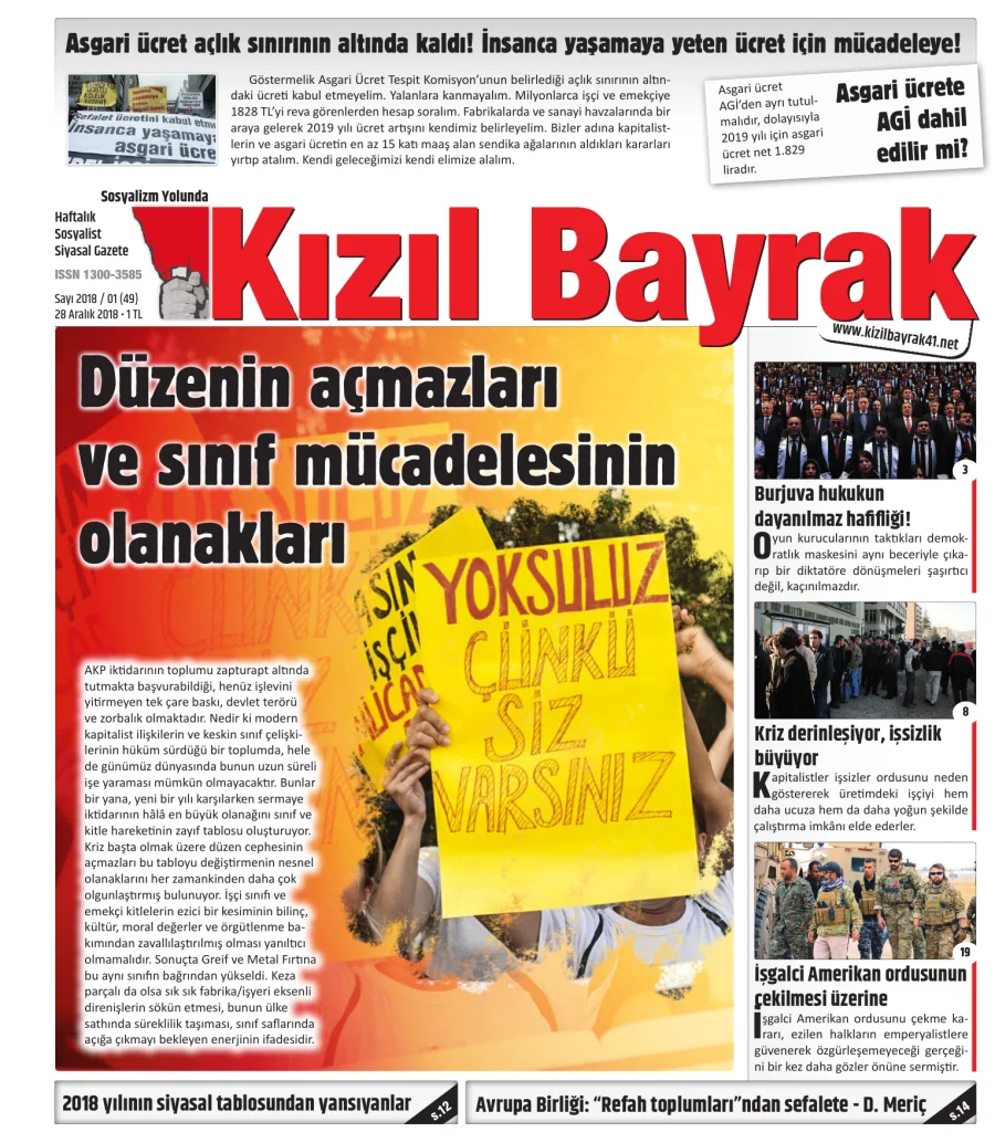 Yıl 2018 Sayı 49 28 Aralik kapak görseli