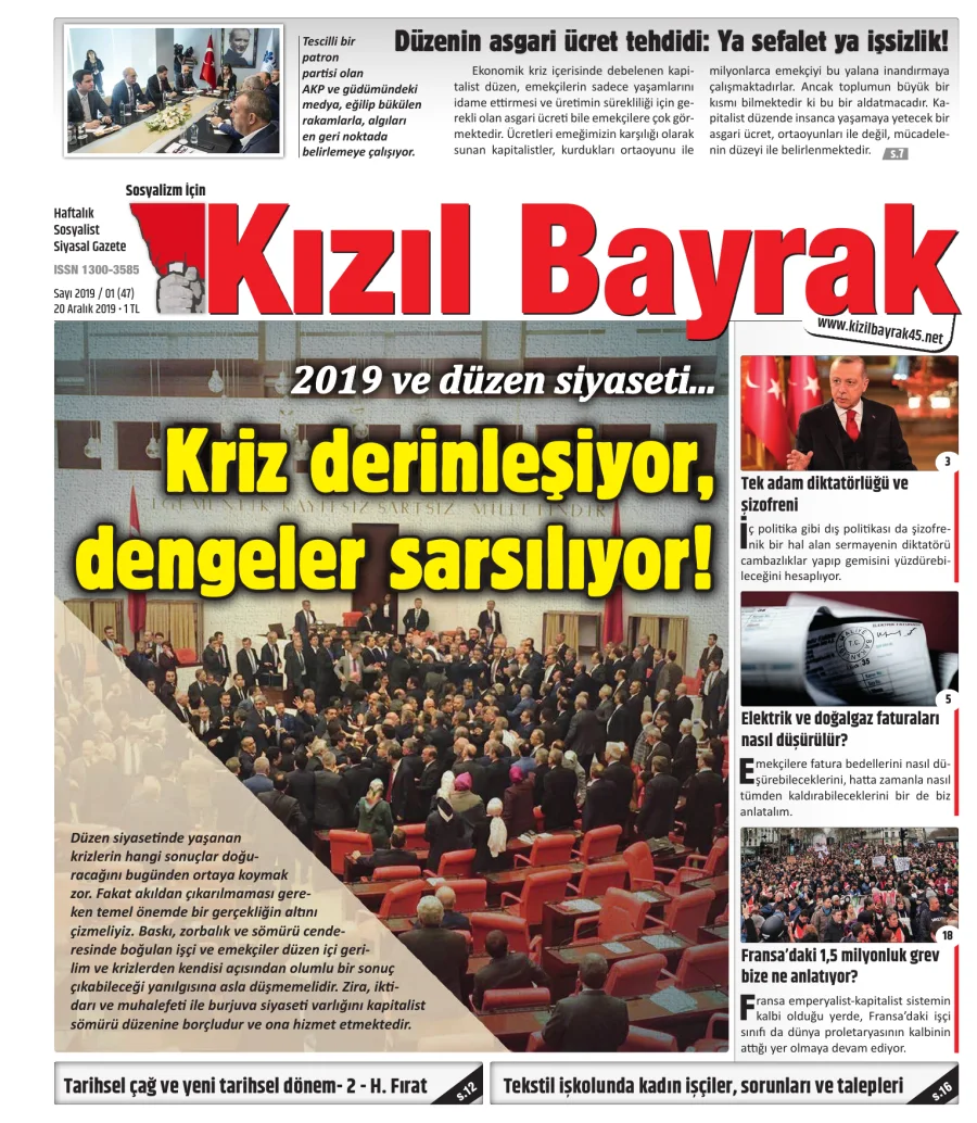 Yıl 2019 Sayı 47 20 Aralik kitap kapağı