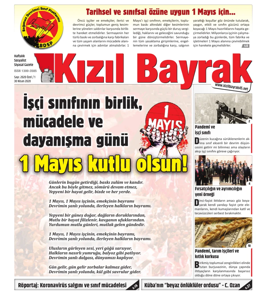Yıl 2020 Sayı 12 30 Nisan kapak görseli