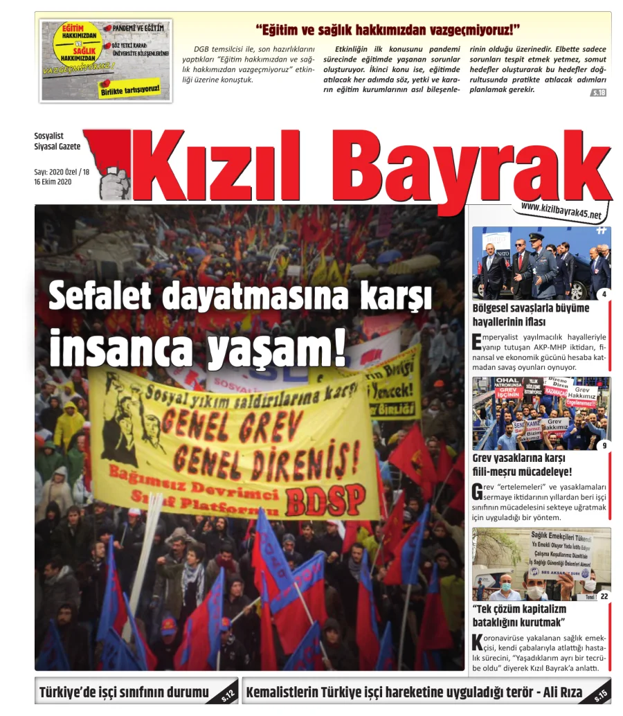 Yıl 2020 Sayı 29 16 Ekim kitap kapağı
