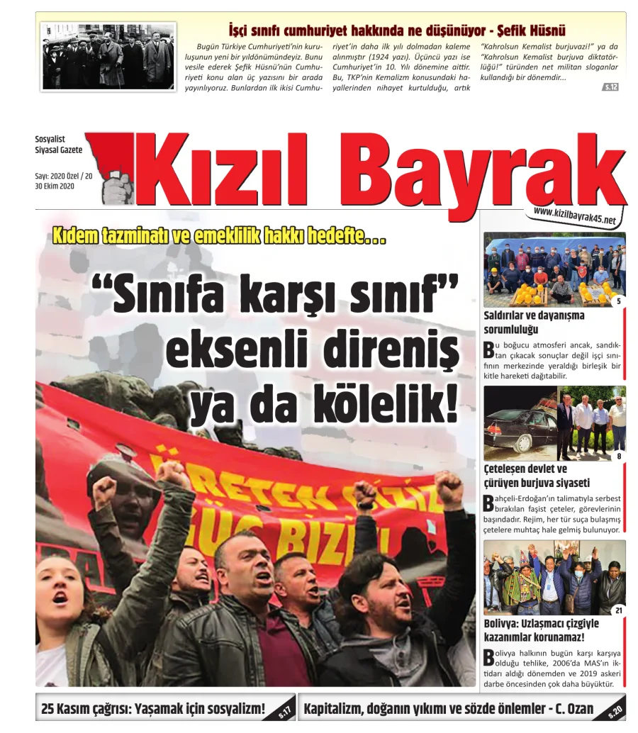 Yıl 2020 Sayı 31 30 Ekim kapak görseli