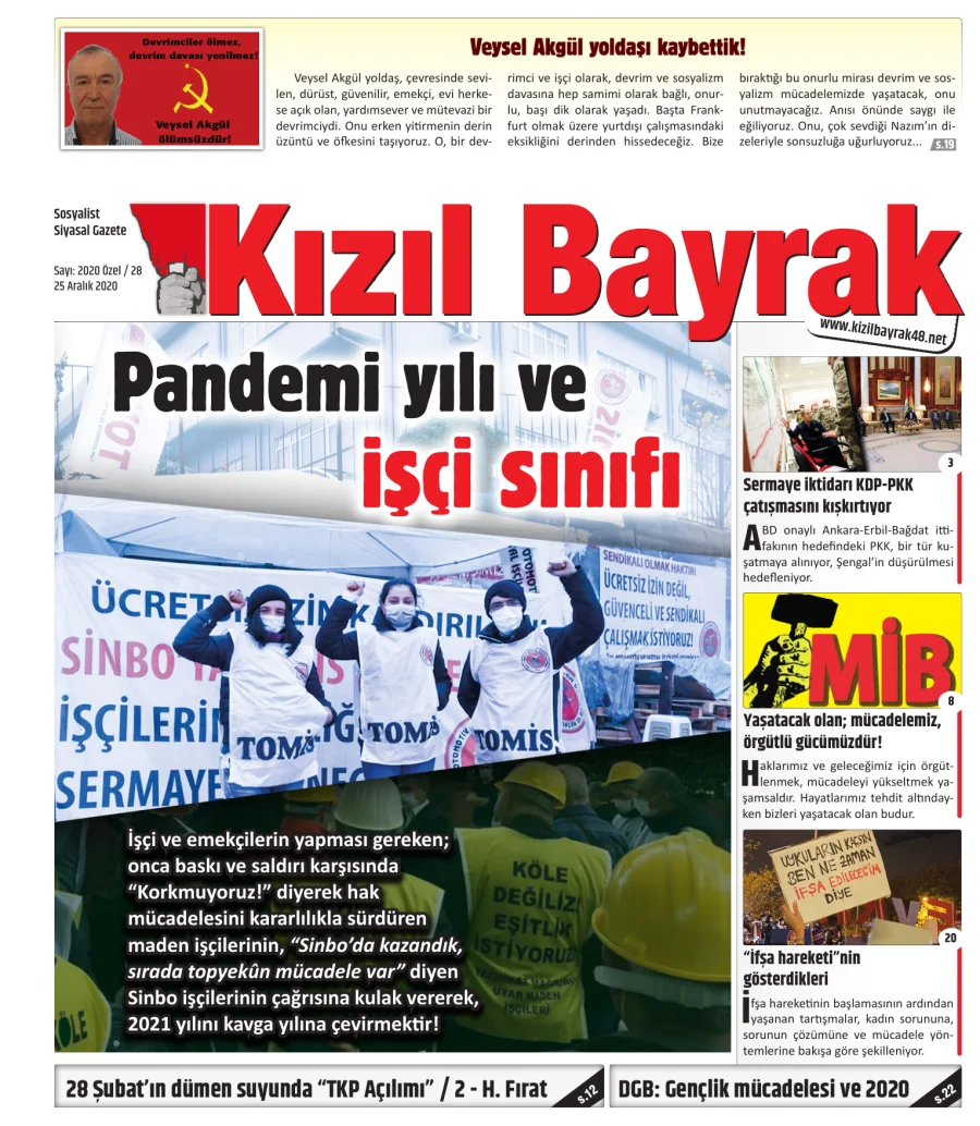 Yıl 2020 Sayı 39 25 Aralık kitap kapağı