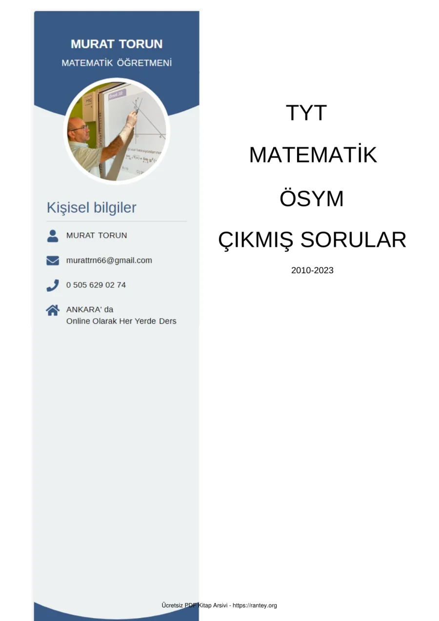 yks kpss kitap TYT MATEMATİK ÇIKMIŞ SORULAR 2010 2023 kapak görseli