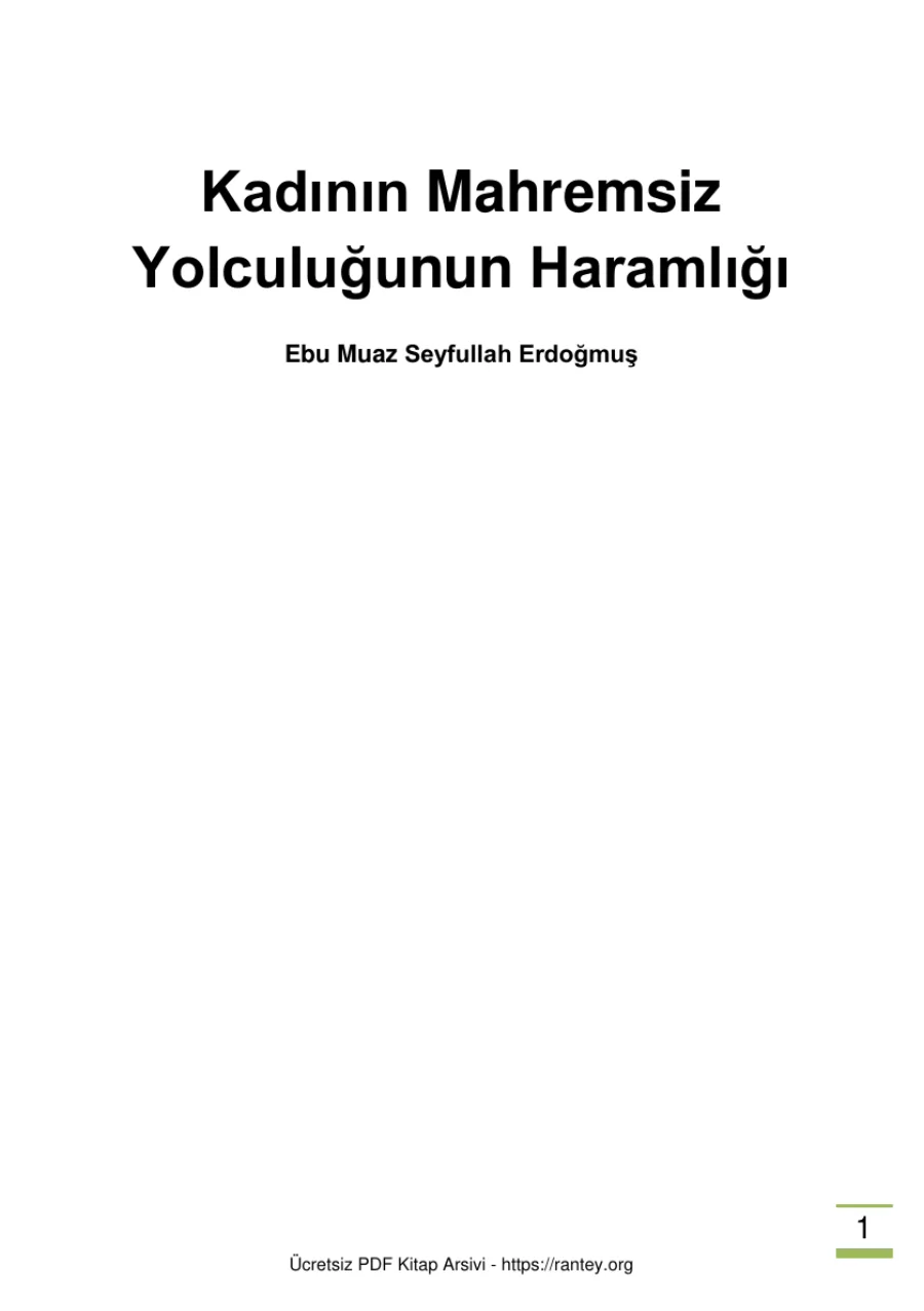 Yolculugunun Haramligi Ebu Abdulmumin Mıhçı kapak görseli