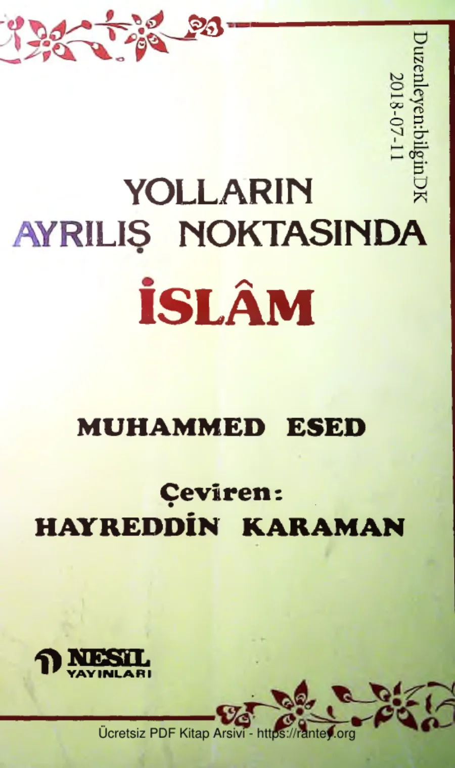 Yollarin Ayrilis Noktasinda Islam Hayrettin Karaman kapak görseli