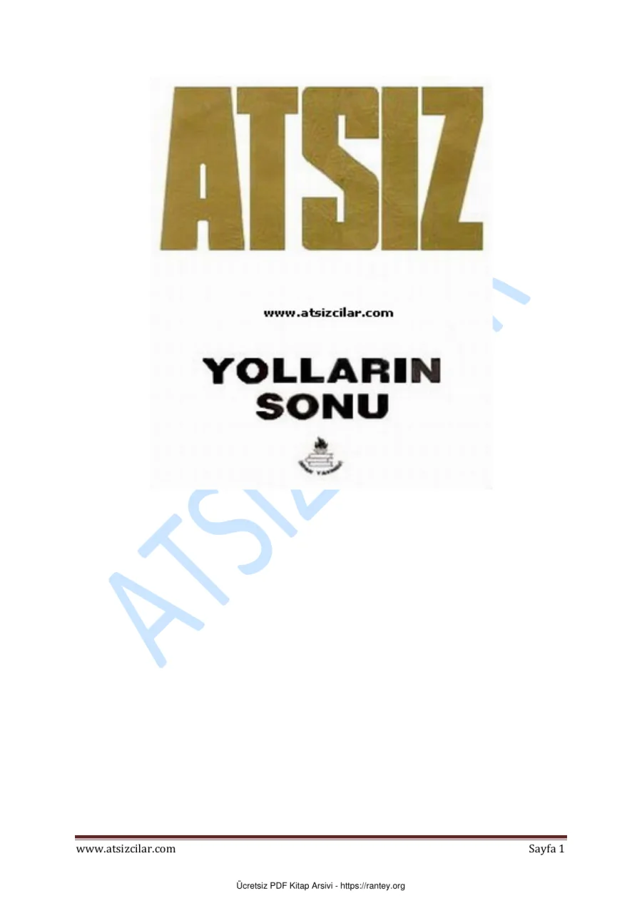 Yolların Sonu kapak görseli