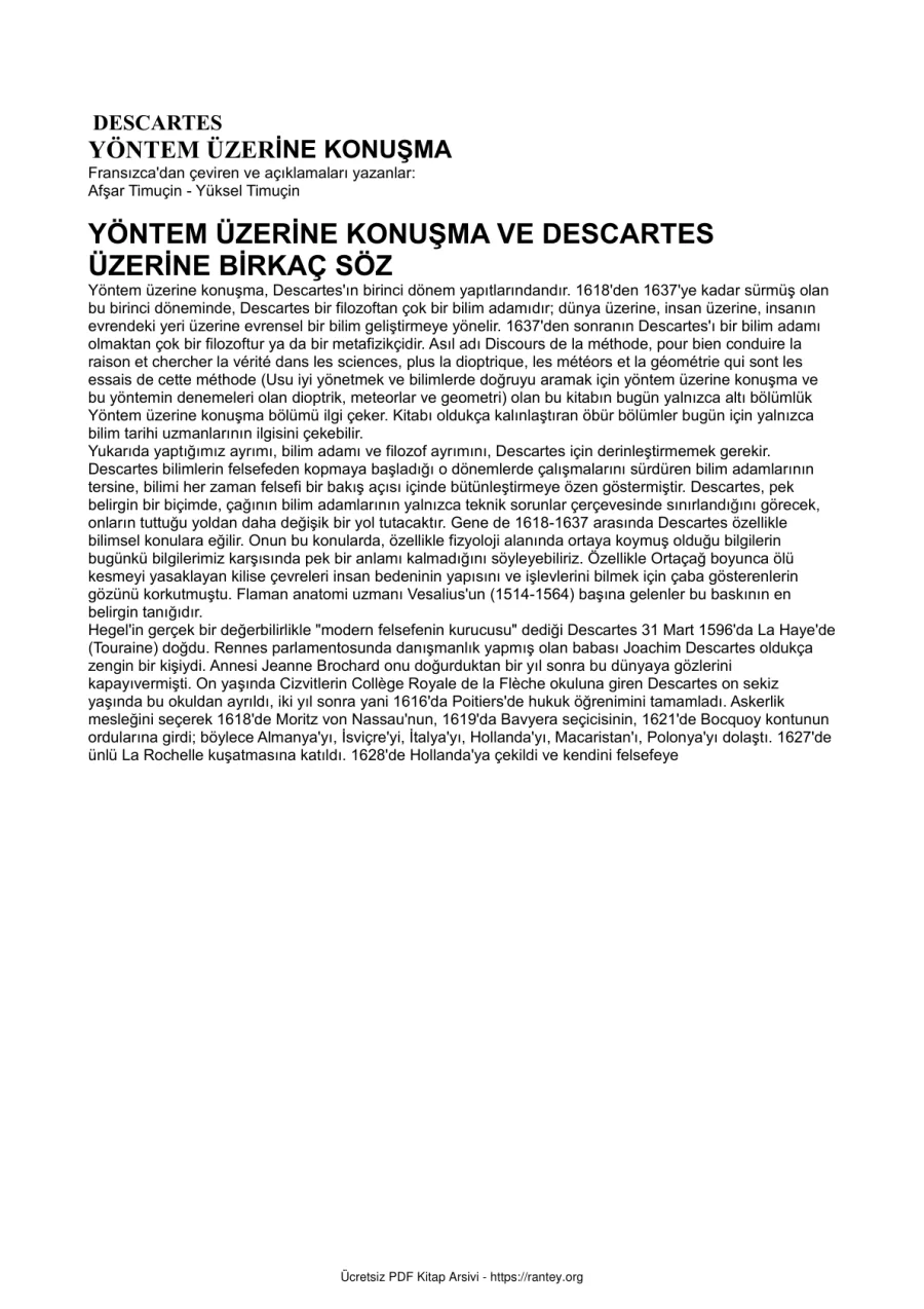 Yöntem Üstüne Konuşma kapak görseli