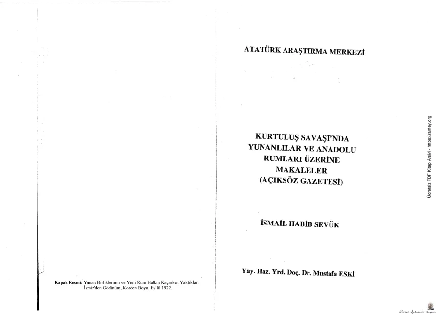 Yunanlılar Ve Anadolu Rumları Üzerine Kısa Yazılar kapak görseli
