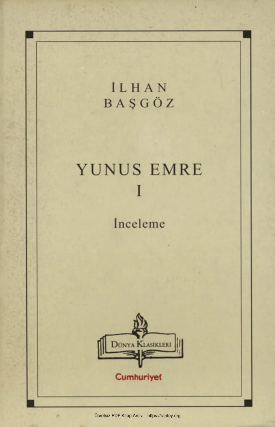 Yunus Emre 1 İnceleme kapak görseli