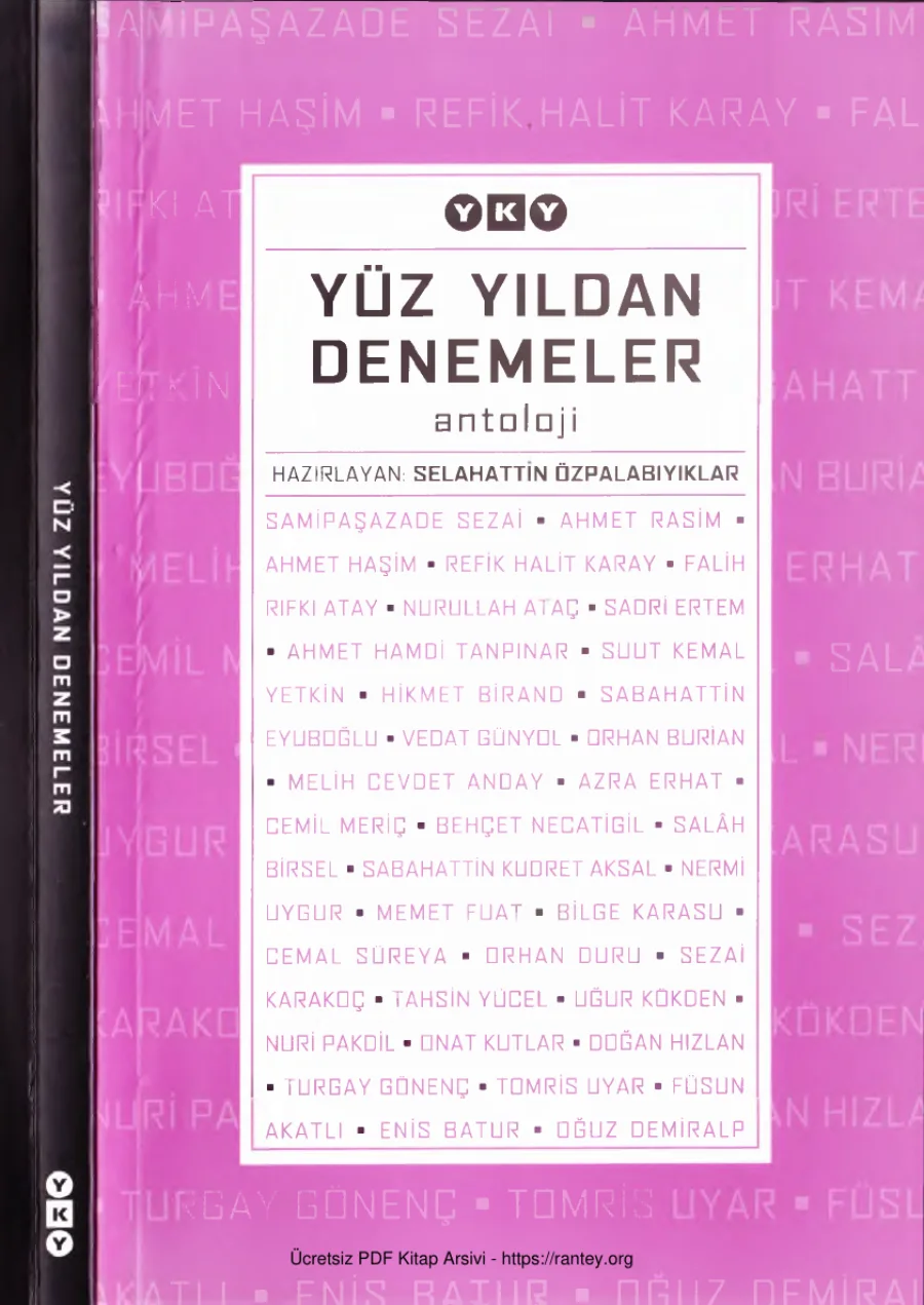 Yüz Yıldan Denemeler Antolojisi kapak görseli
