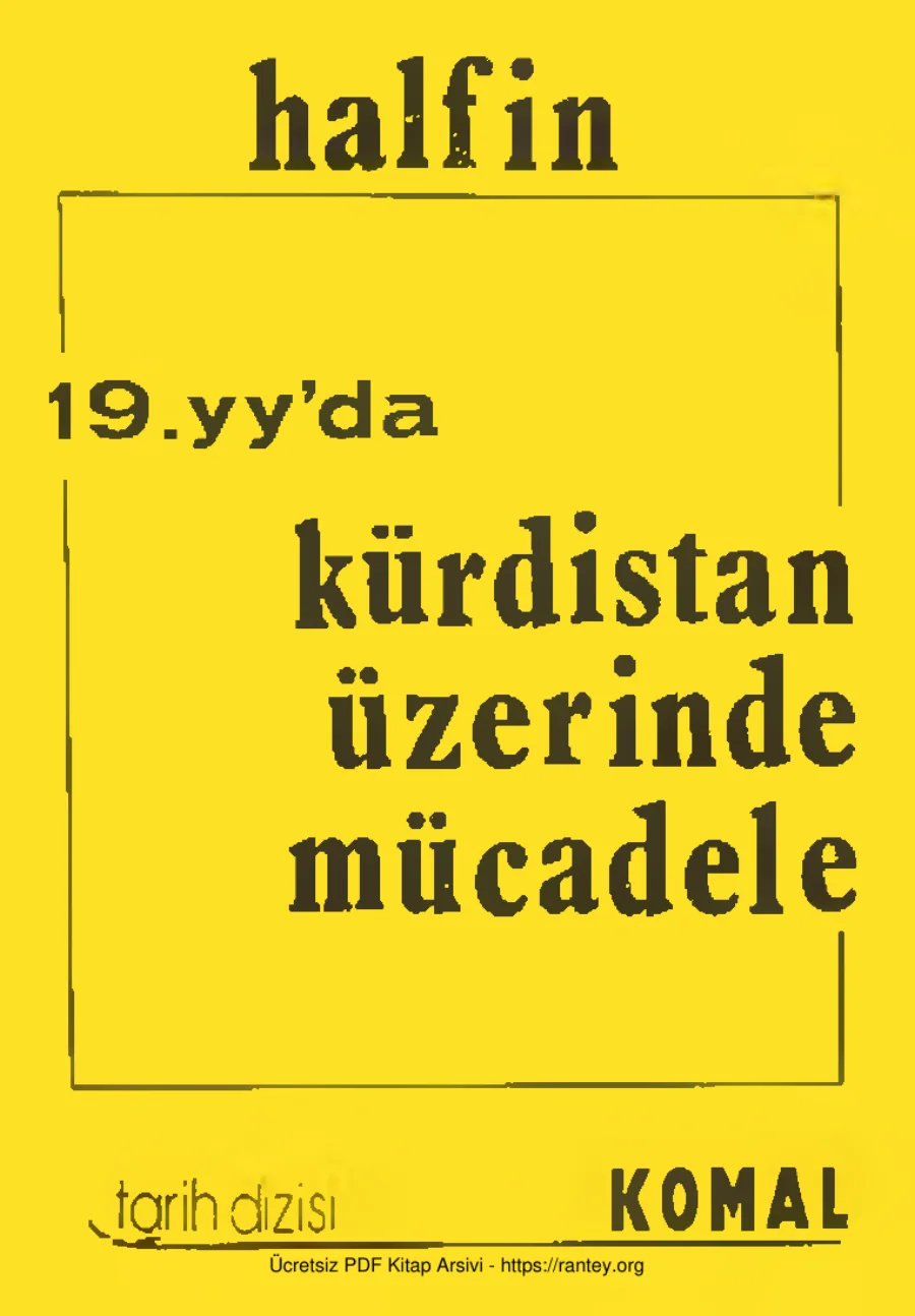 Yüzyılda Kürdistan Üzerine Mücadele Komal Yayınları kapak görseli