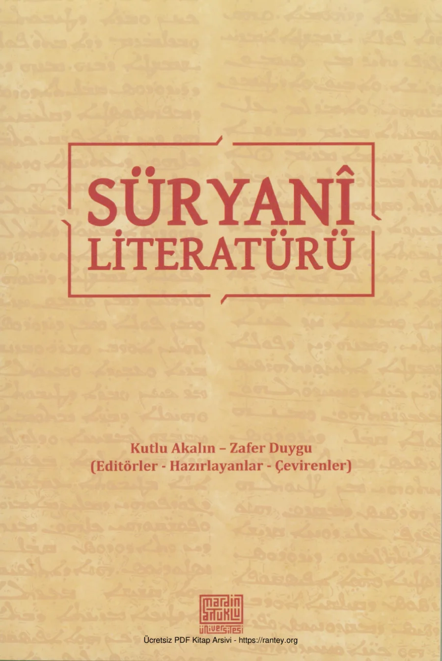 Zafer Duygu Süryani Literatürü MAÜ Yayınları kapak görseli