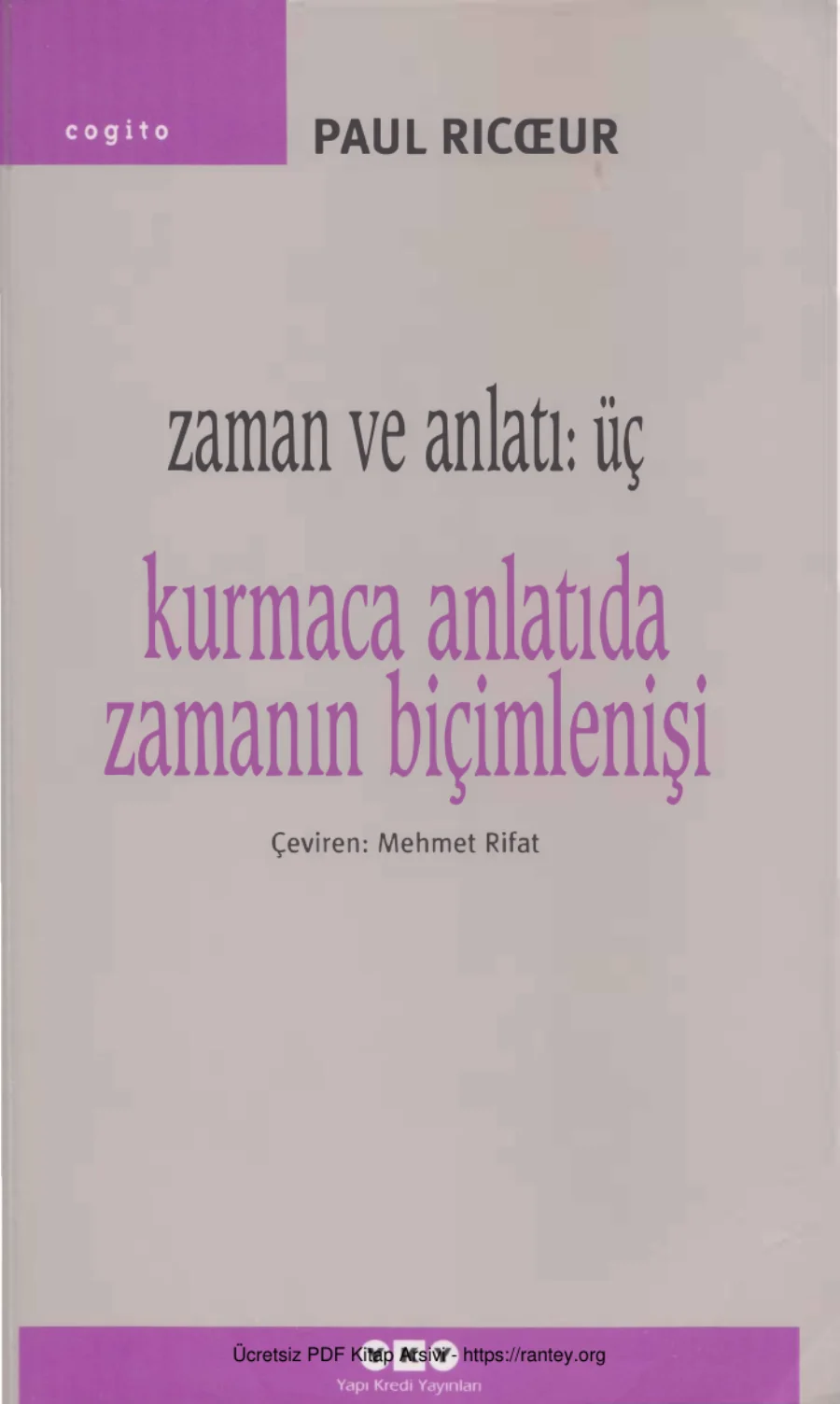 Zaman ve Anlatı 3: Kurmaca Anlatıda Zamanın Biçimlenişi kapak görseli