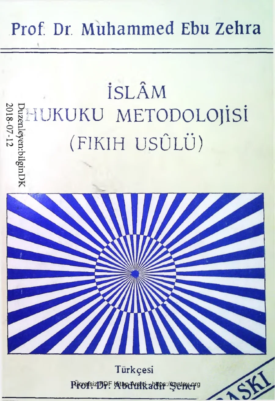 Zehra Islam Hukuku Metodolojisi Fikih Usulu kapak görseli