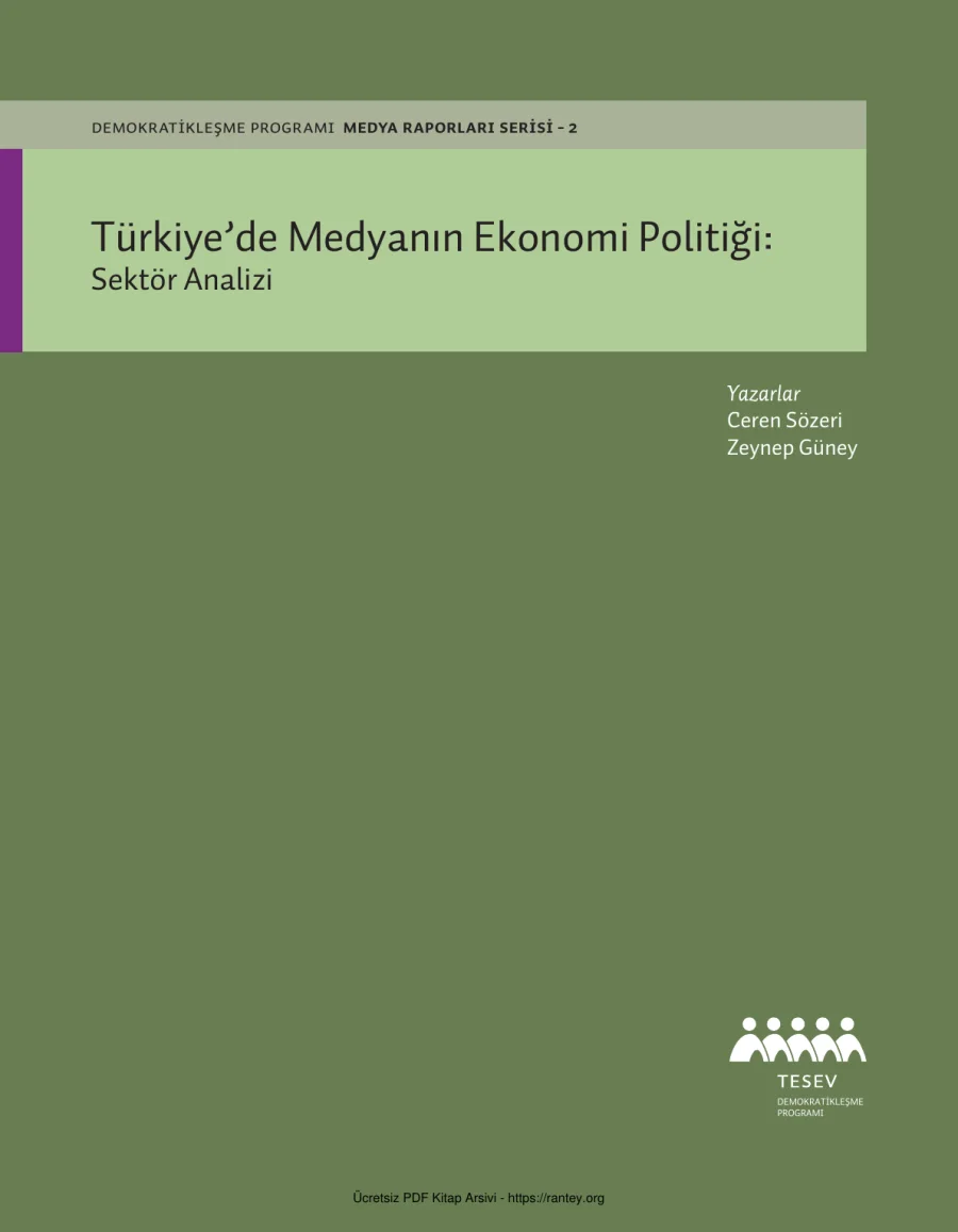 Zeynep Güney Türkiyede Medyanın Ekonomi Politiği TESEV Yayınları kapak görseli